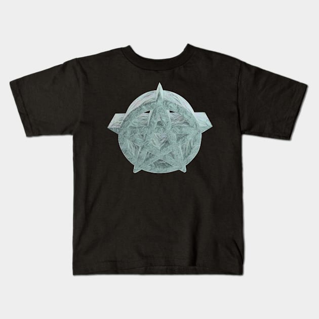 3D Pentagram - Water Kids T-Shirt by 3DMe